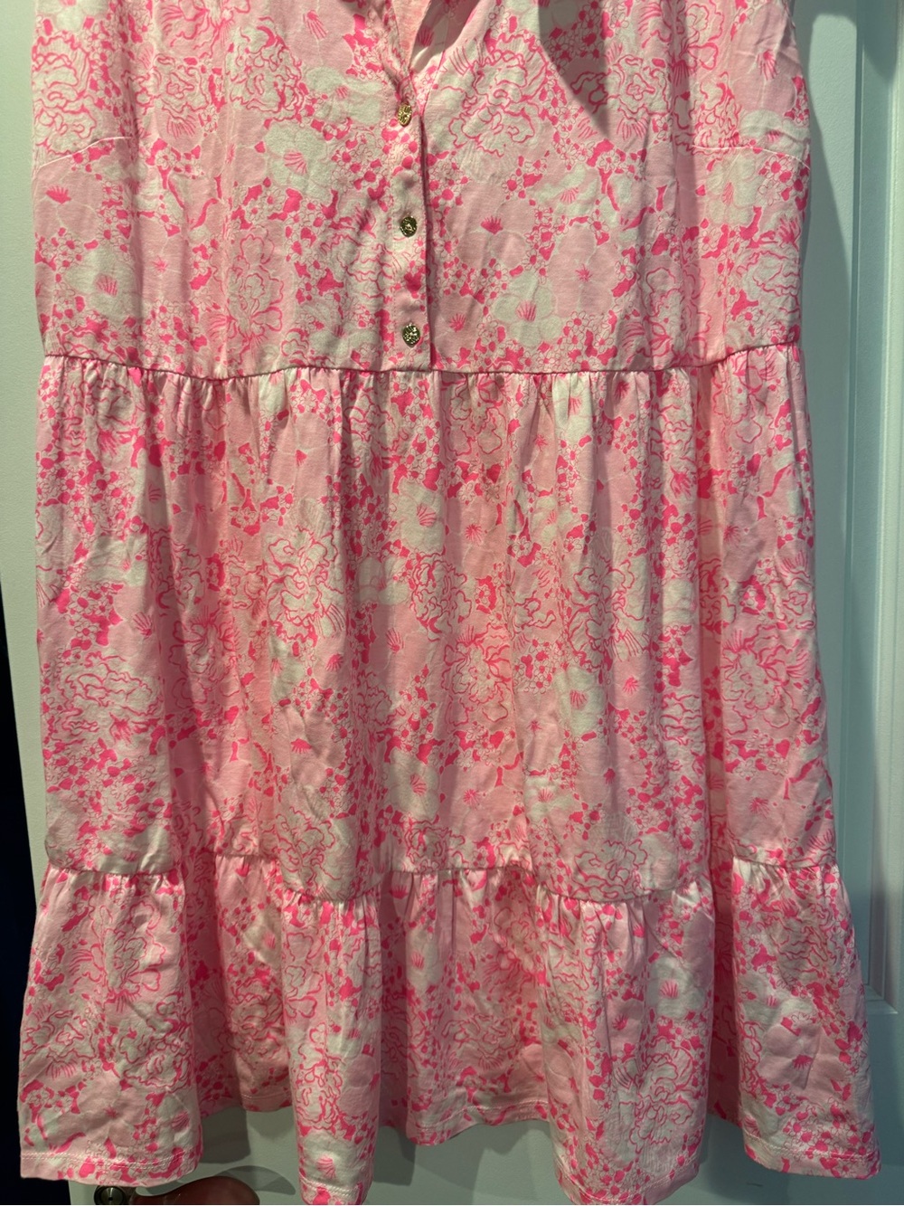 NWT! Lilly Pulitzer Arley Floral Print Sleeveless Shirtdress in XL - Picture 5 of 11
